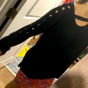 Altar’d State, Size Large Black distressed sweater